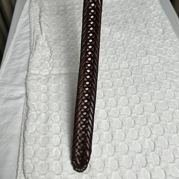 Nautica Men’s NWT Brown Leather Braided Belt Preppy Nautical Minimalist - Picture 9 of 15